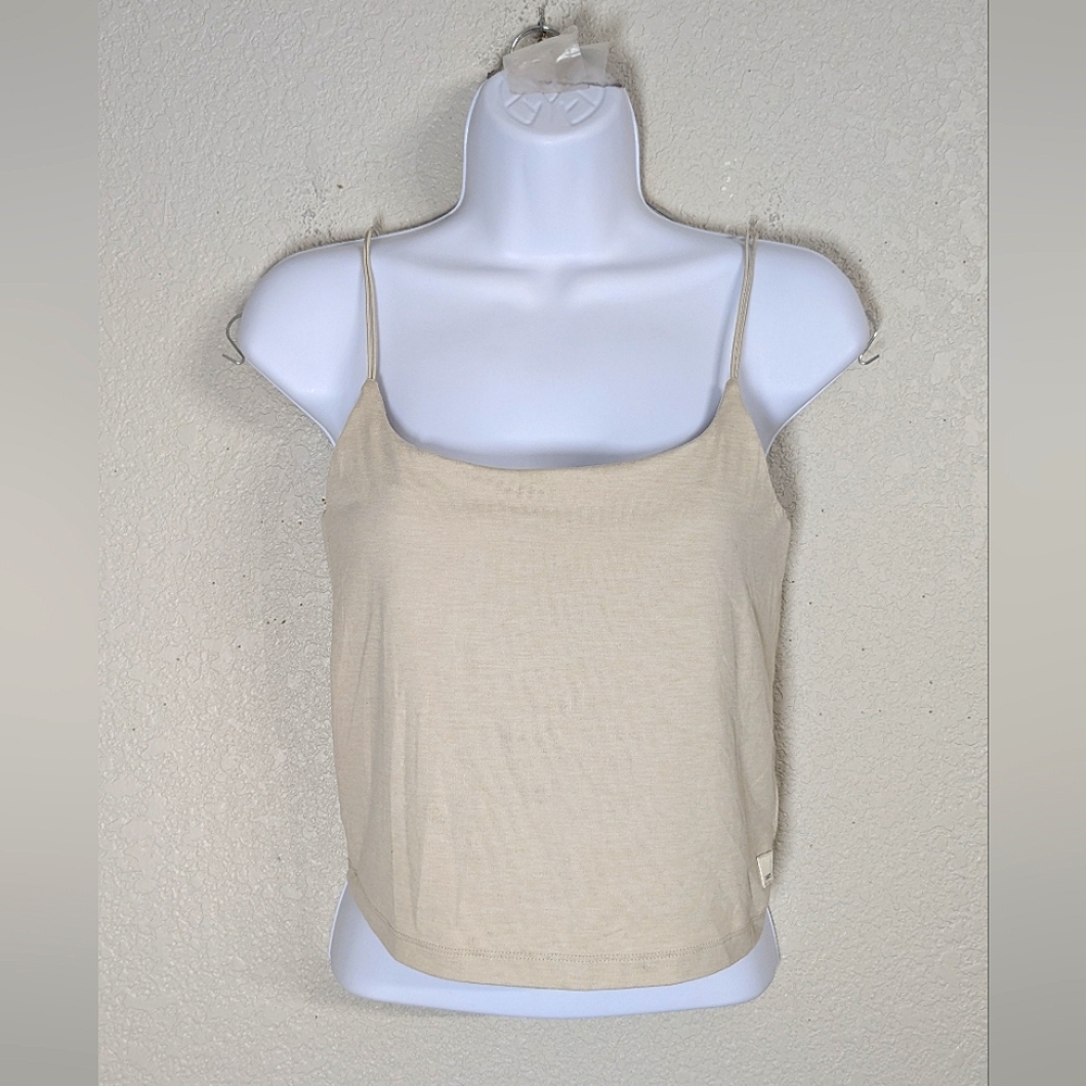 Vuori Beige Cream Spaghetti Strap Tank Top